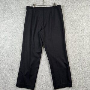 Pendleton Pants Womens Size 10P Black Straight Leg Pull On Cropped Stretch Twill